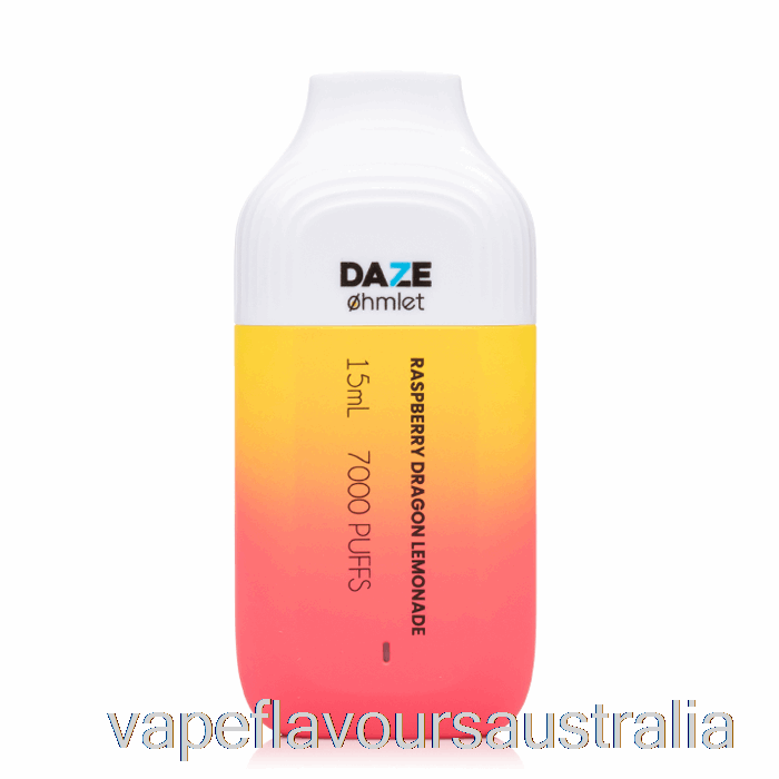 Vape Australia 7 Daze OHMLET 7000 0% Zero Nicotine Disposable Raspberry Dragon Lemonade